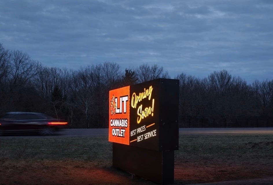 New Buffalo Night LED Monument Sign