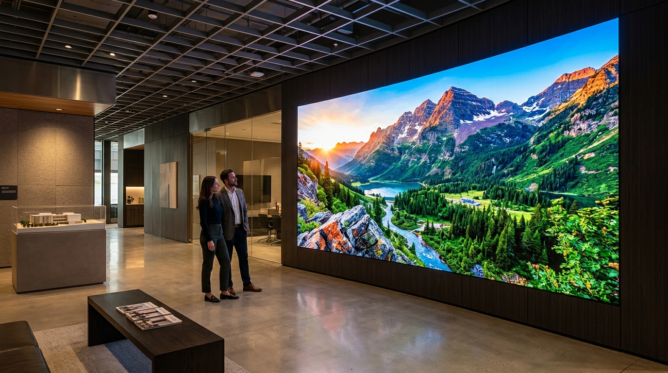 Dynamic high contrast content on PixaClear LED display