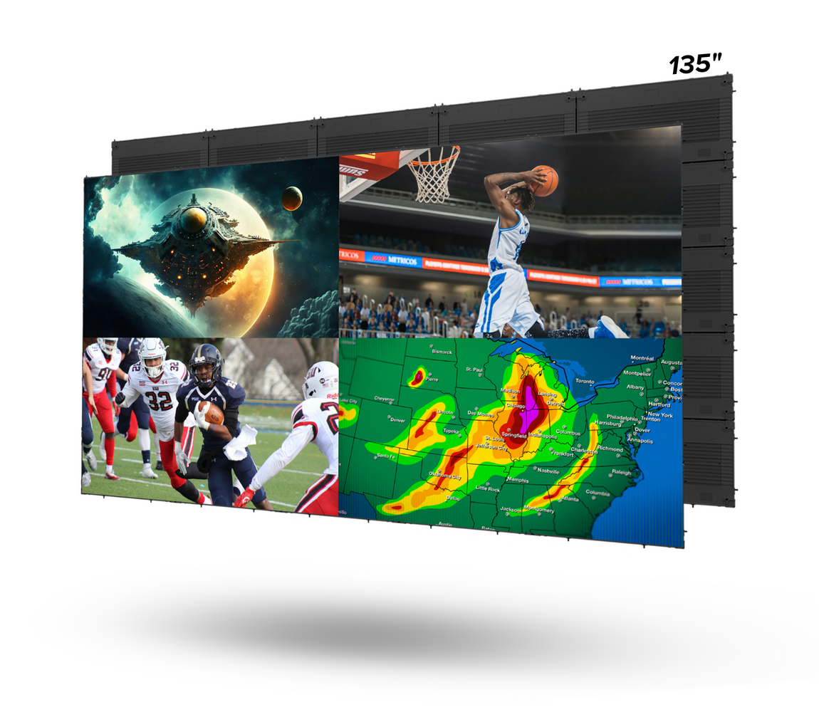 135-inch modular LED video wall display