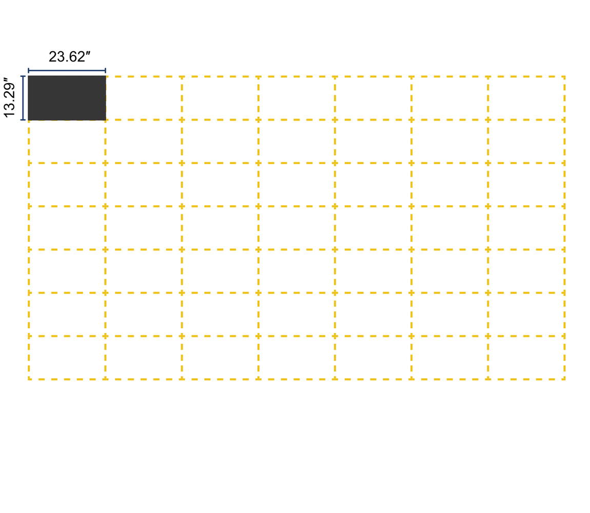 Custom modular LED display grid architecture
